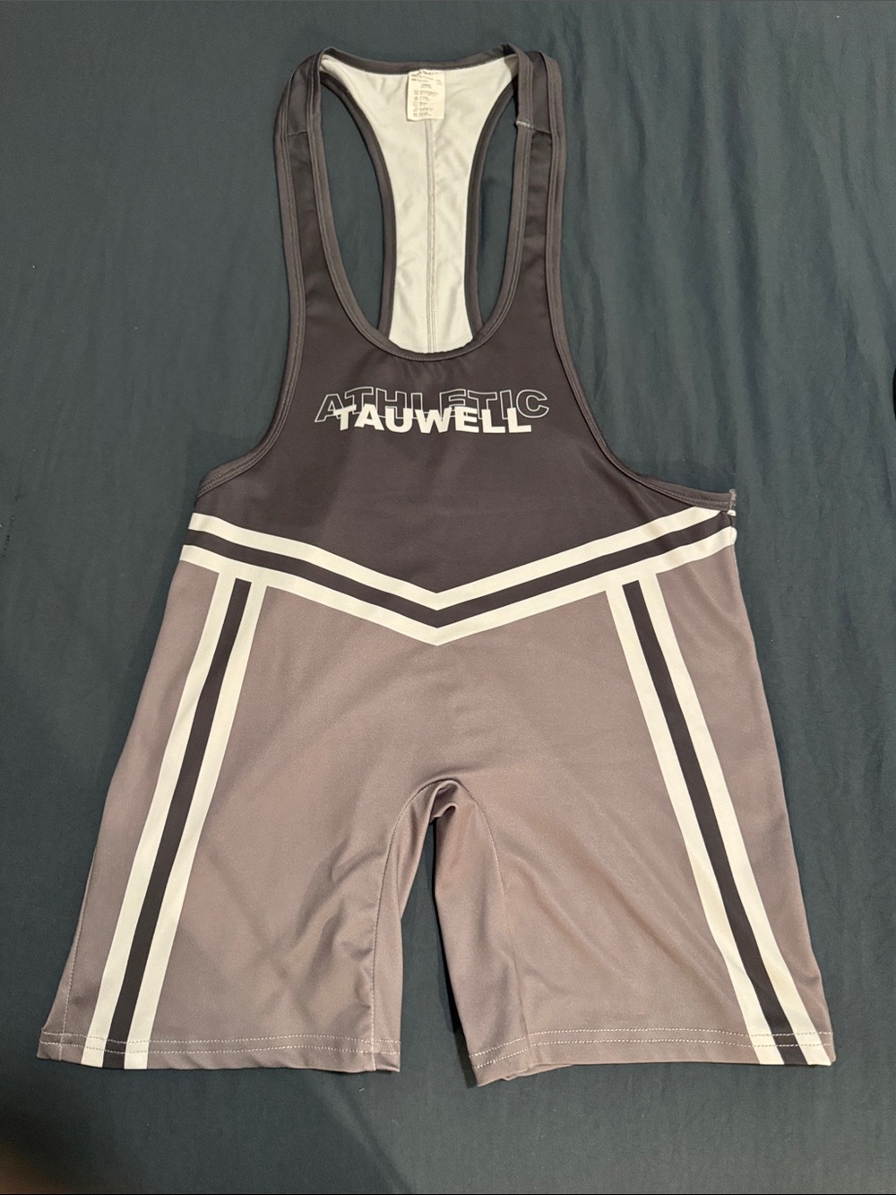 Tauwell Athletic Mens Grey Racerback Singlet Large